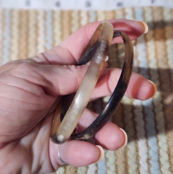 Vintage Buffalo Horn Bangles - Picture 5 of 5